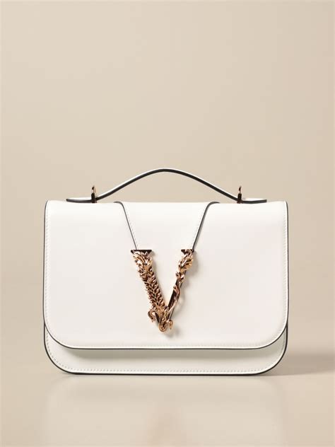 versace white handbag|Versace handbags price.